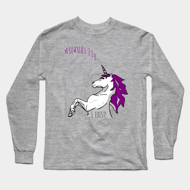 asexuality exists Long Sleeve T-Shirt by FandomizedRose